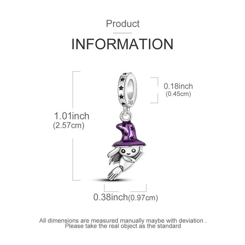 Original Copper Halloween Skeleton Witch Bat Pumpkin Charms Beads Skull Dangle Fit Women Original Bangle Bracelet