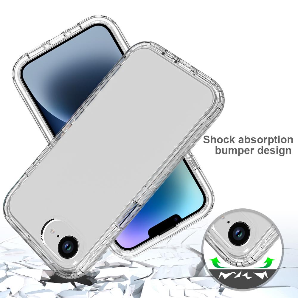 

For iPhone 16e Case PC+TPU Gradient Color Mobile Phone Cover Transparent