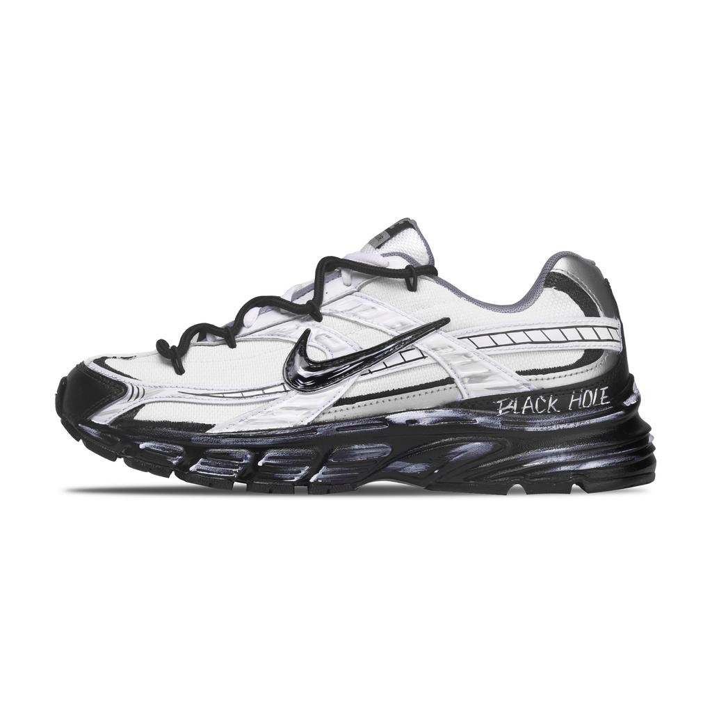 Nike Initiator Low top Casual City Commuting Running Shoes Unisex Black White Shopping Bag 394055-100(Team698-)