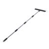 Laubrechen 22 Zinken 16,3 Zoll Breit Stahl Draht Gartenrechen mit 5,2FT Griff für Rasen Garten Mulch Rasenfilz