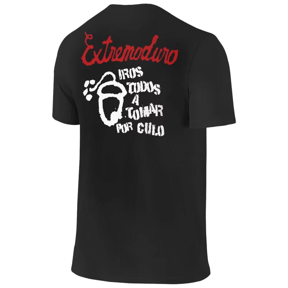 2026 Summer Hot Sale EXTREMODURO Band Printed T-Shirt Men's and Women's Vintage Cotton Tees Round Neck Short Sleeve T-shirt