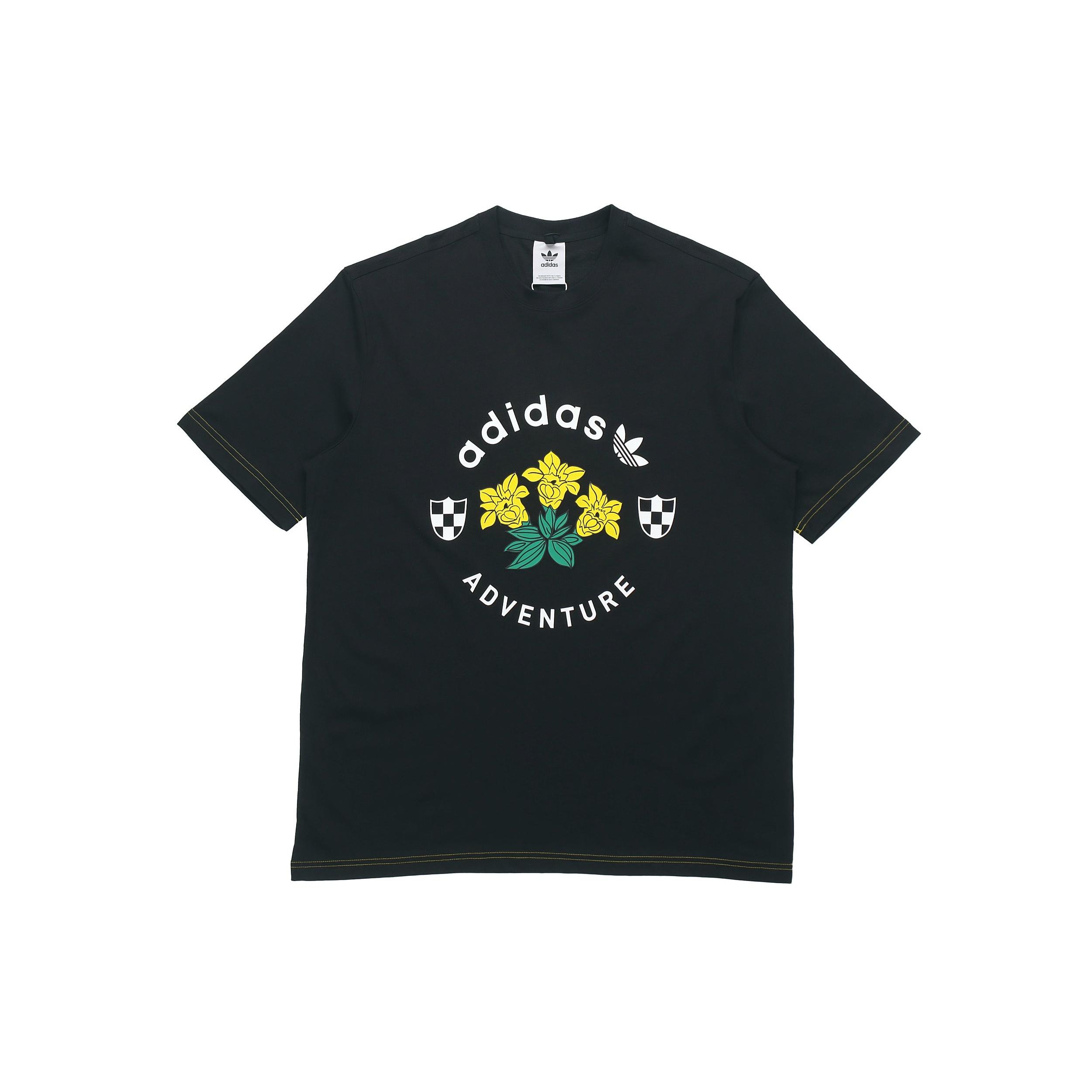 adidas originals ADV GRAPHIC TEE Printing Short Sleeve Black Men s GD5608 S