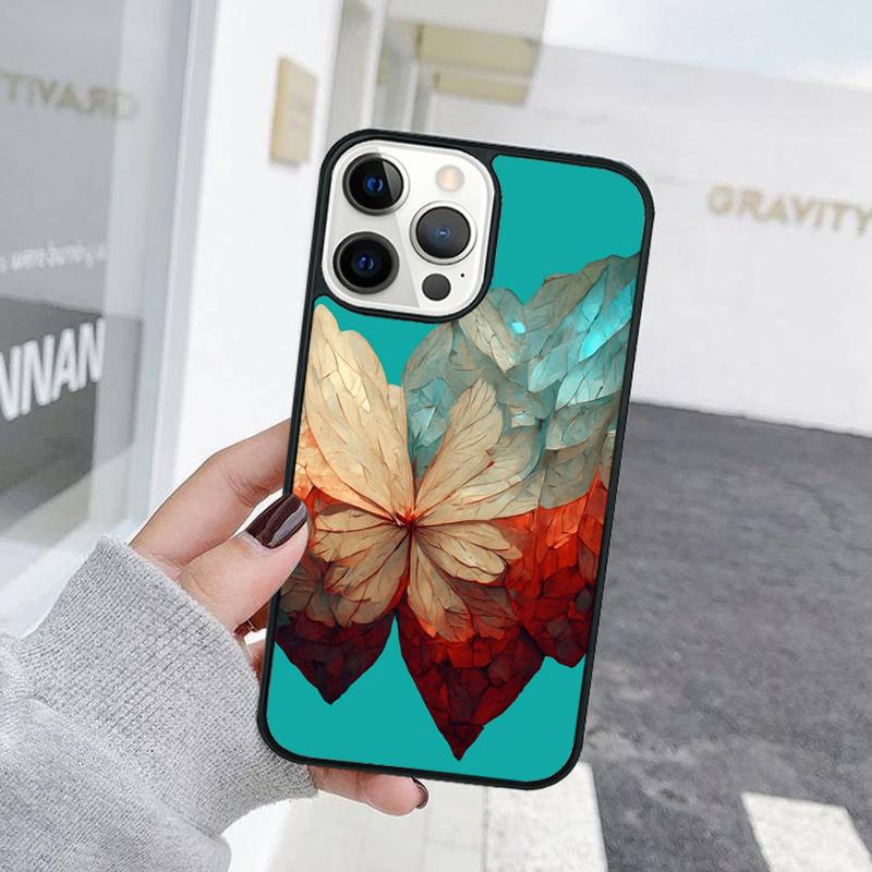 Blue Red Butterfly Phone Case For iPhone 17 Air 15 16 Cover  11 13 14 Pro Max 12 Plus Max Fundas