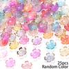 25/55/105pcs Acrylic Cherry Blossom Beads, Flower Shaped Spacer Beads, Five Petal Flower Beads DIY Summer Beach Ankle Bracelet Earrings Keychain