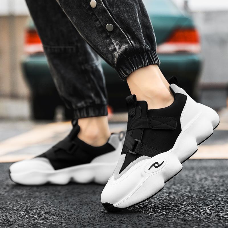 Fashion Black Designer Style Men Shoes Comfortable Men's Thick Platform Sneakers Fashion Casual Sports Trainers Tenis Dad Shoes