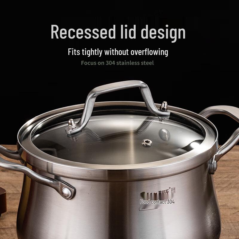 ZISIZ 304 Stainless Steel Steamer Pot 20cm