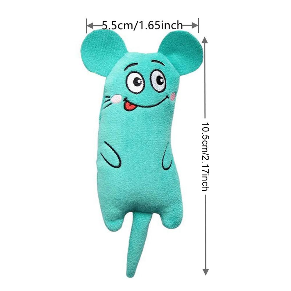 Cartoon Cat and Dog Shaped Toys, Bite-resistant Puppy Plush Dolls Cat Self-entertainment Teeth Grinding and Cleaning Interactiv
