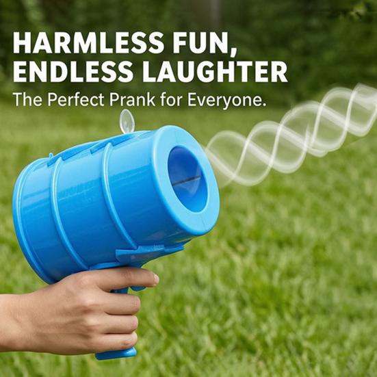 Handheld Air Cannon Toy Toy, No Battery Required Shooter Prank Manual Pressure Launcher Science Experiment for Indoor Outdoor