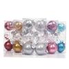 6Pcs/Box Electroplated Painted Ball Christmas Tree Ornament DIY Crafts Painted Plastic Christmas Gifts Boxes Pendant Pendant