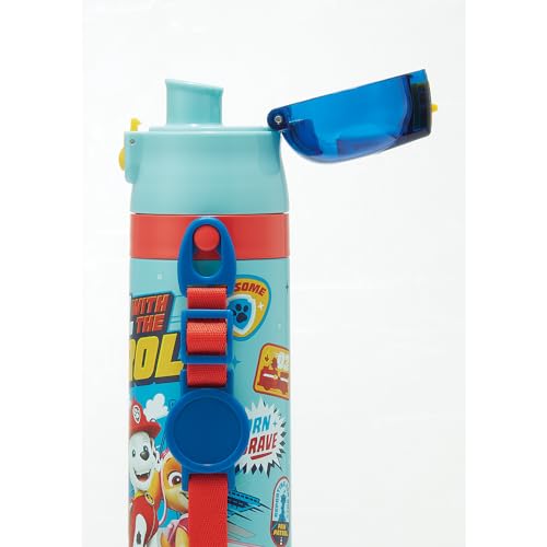 Skater Kid-Friendly Lightweight Stainless Steel 2-Way Water Bottle, 430ml, Paw Patrol 24 Design, for Kids, Includes Direct Drinking Cup, Stainless Ste