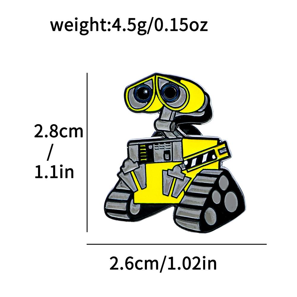 European, American cartoon film and television cartoon robot mobilization metal badge pin robot brooch brooch