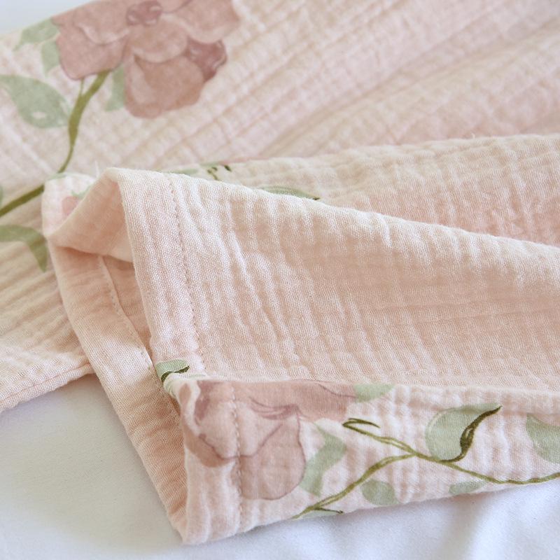 Women's Spring/Autumn Cotton Gauze Pajama Set - Long Sleeve Top & Pants