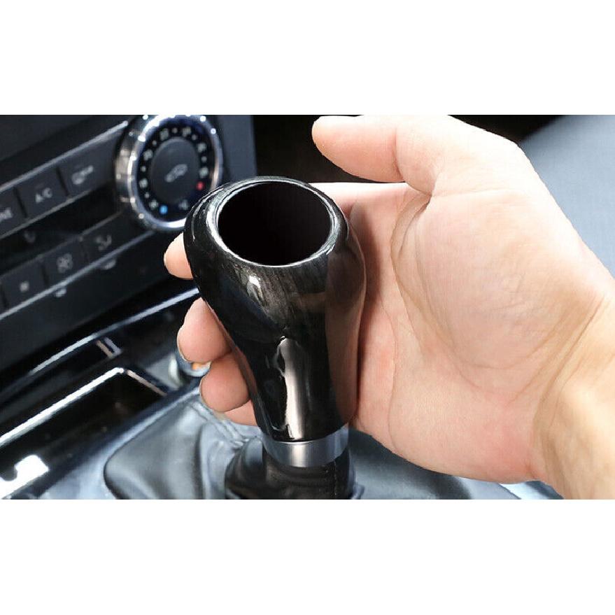 Black Wood Grain Inner Gear Shift Knob Cover Trim For Mercedes-Benz GLK 2009-15