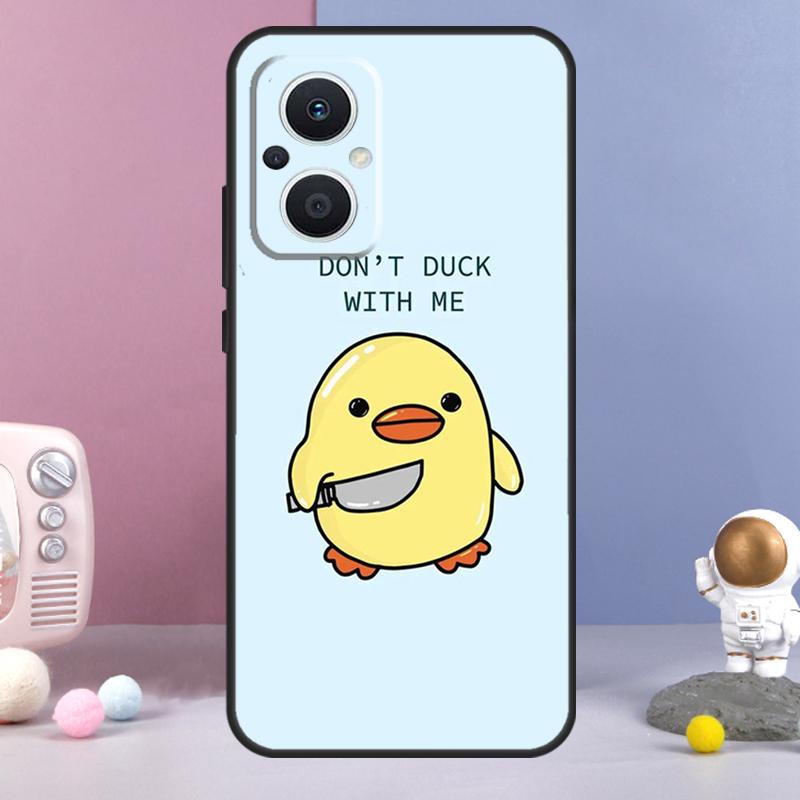 Cartoon Duck Knife Funda For OPPO Reno 12 F 11F 13F 14F 10 11 13 14 Pro 7 8 Lite OPPO Find X9 X6 X5 X8 Pro Case