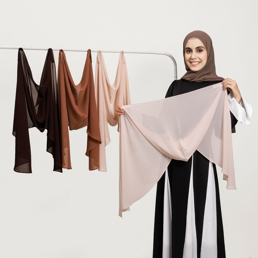 Magnetic Buckle Long Shawl Ready To Wear Turban New Headscarf  For Women