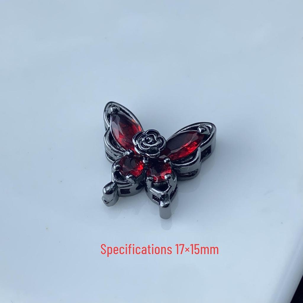 Charming Butterfly Zircon DIY Jewelry Spacer Beads - Handcrafted, Color-Preserving Crystal Accessories