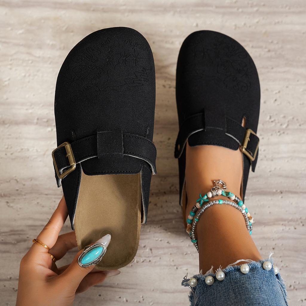 Fashion Women Flat Slippers Slip-On Open-Toe Summer Shoes Outdoor Rubber Bottom Casual Sandals Slip on Platform Slippers Slides Women