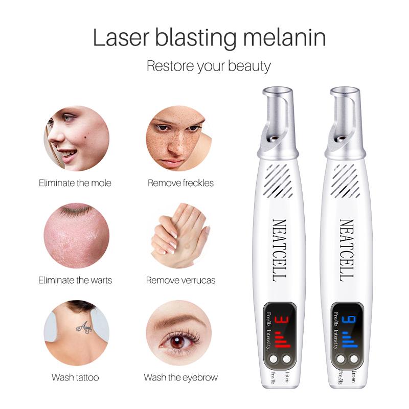 Picosecond Laser Pointer for Mole Removal Dark Spot Removal Pen Portable Beauty Device for Tattoo Acne Skin Pigment Removal