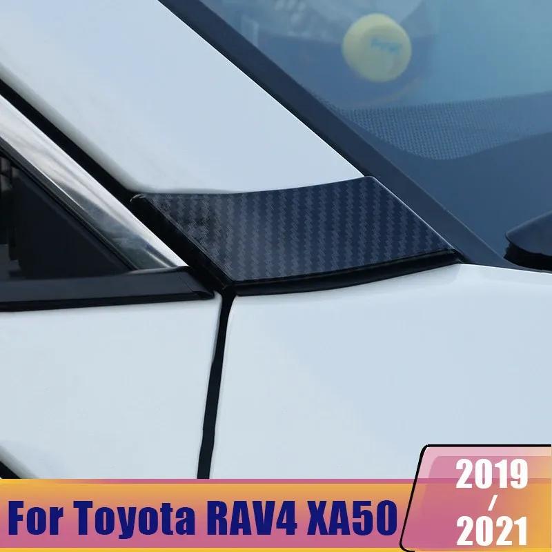 Car Outside Decoration A Pillar A Column Cover  Trim Frame Sticker Exterior Accessories For Toyota RAV4 XA50 -  2024