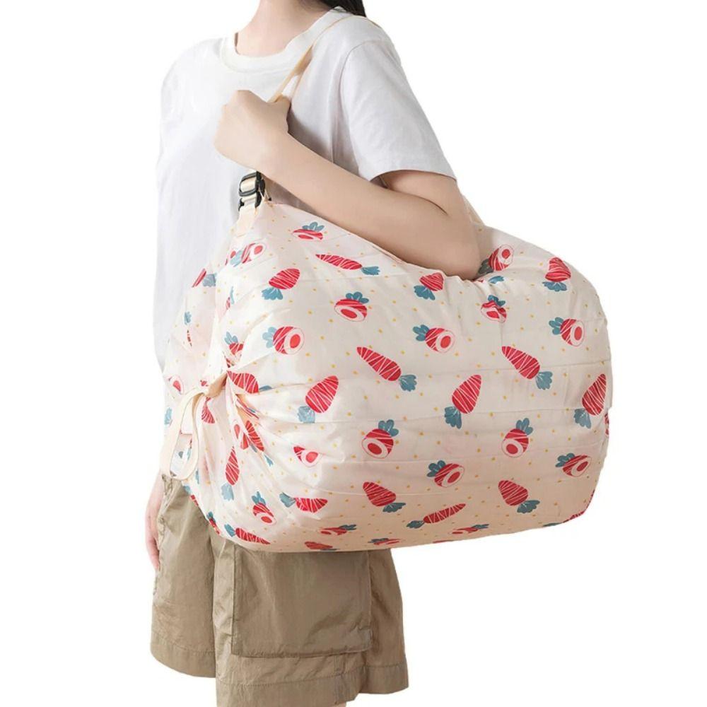 Portable Beach Bag Creative Travel Shoulder Handbag Fashion Foldable Eco Bag  Supermarket