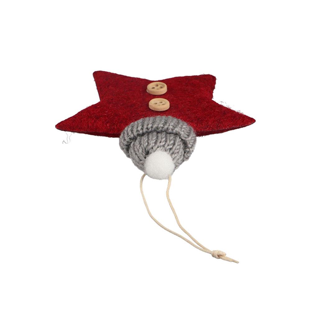 Handmade Crafts Knitted Hat Wool Felt Christmas Tree Decoration Hanging Pendant Ornaments Stars