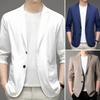 Men Suit Coat Lapel Long Sleeve Single Breasted Suit Jacket Single Color Pockets Business Formal Suit Coat Workwear