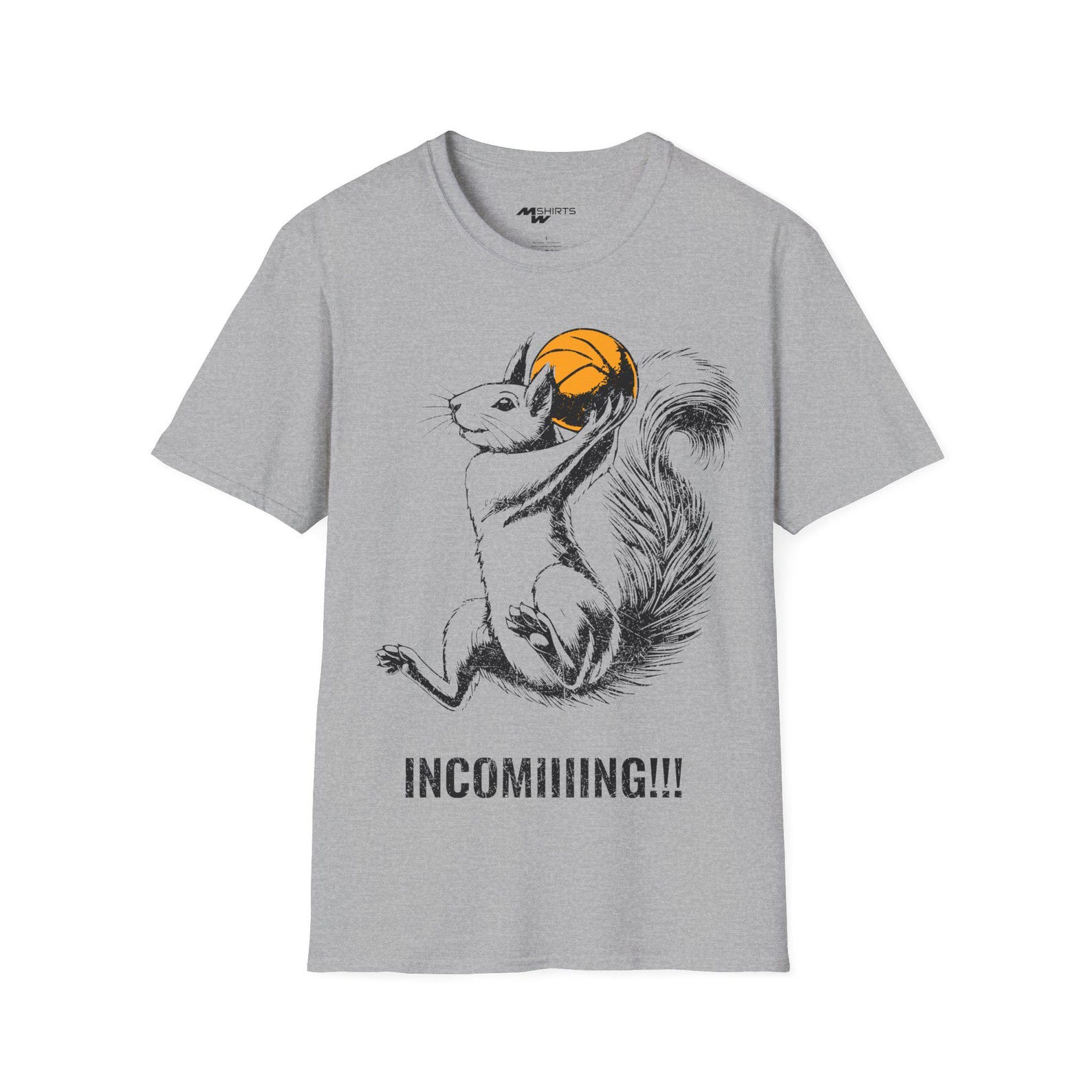 Funny Basketball Squirrel T-Shirt M