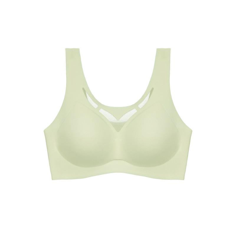 New Gathering Pullover Vest Underwear Women Wide Straps Glossy Seamless Sports Bra