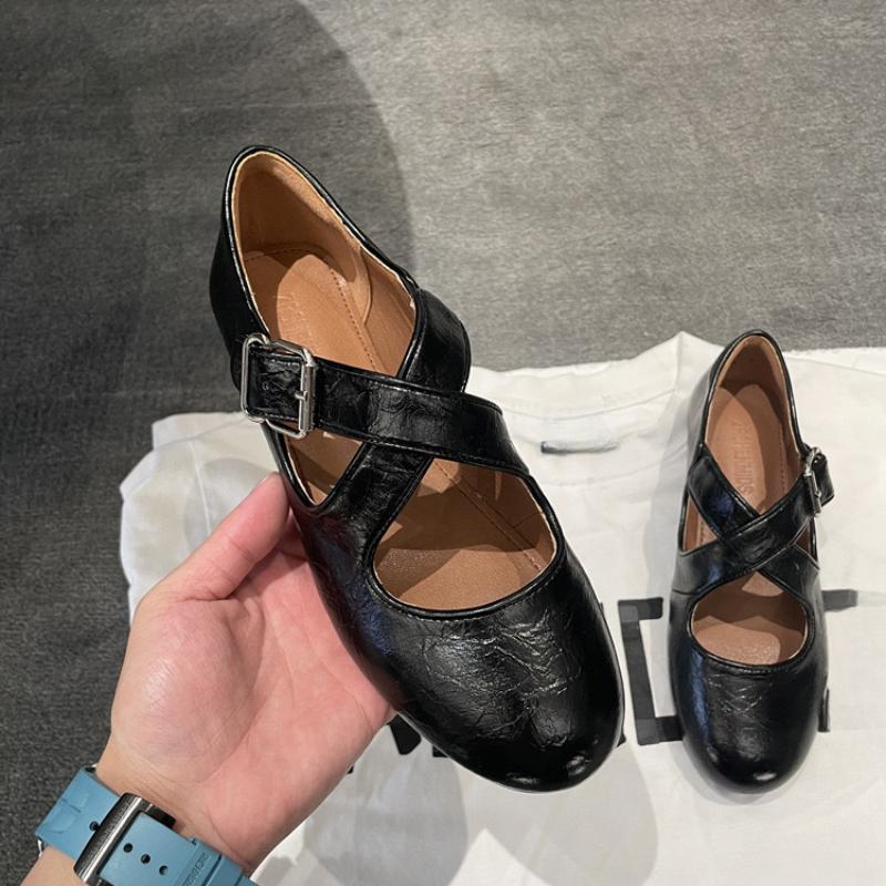 Retro Summer New Women Flats Fashion Shallow Mary Jane Soft Casual Ballet Shoes Slingback Ladies Outdoor Sneaker