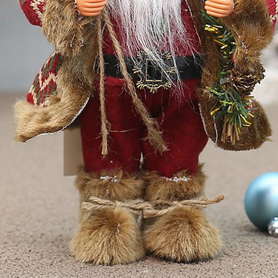 Santa Christmas Decoration 12-Inch Handcrafted Festive Figurine for Tree Mantel Classic Holiday Collectible Gifts Xmas Holiday Tabletop Decor