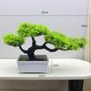 Artificial Pine Bonsai Desktop Decoration - Small Potted Green Plant Ornament for Living Room