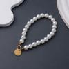 Faux Pearl Material Beaded Phone Lanyards Simple Beaded Design Key Ring Pendants  Car Key Accessory