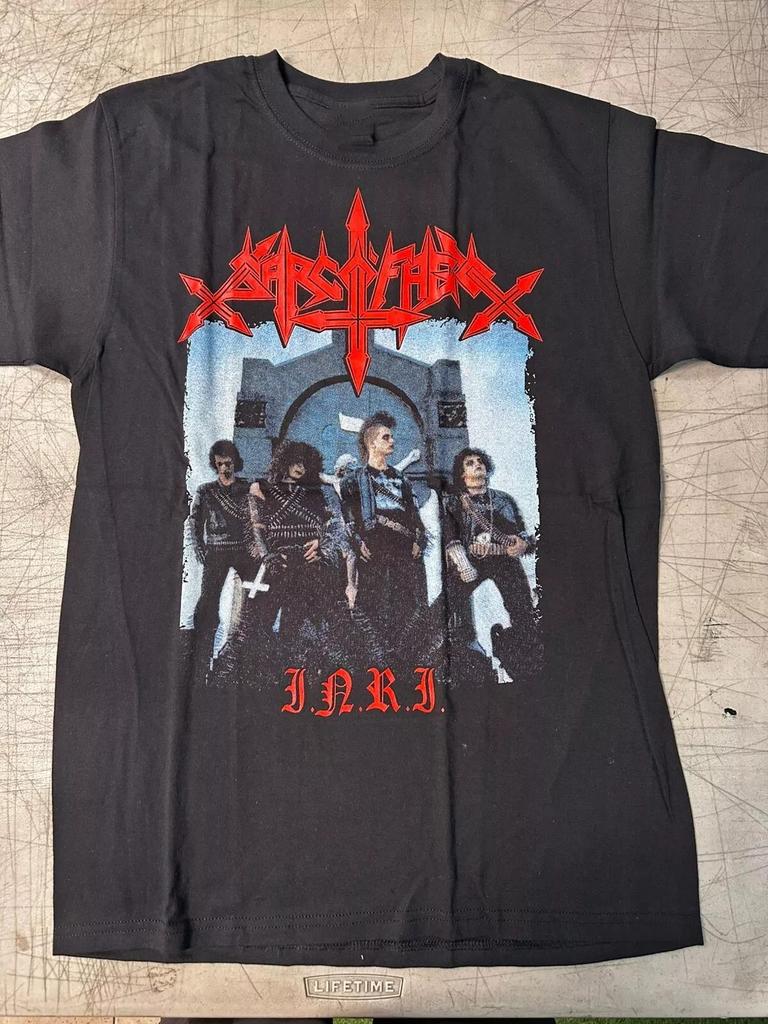 SARCOFAGO Band Neuaufgelegtes Schwarzes T-Shirt Volle Größen S-5XL