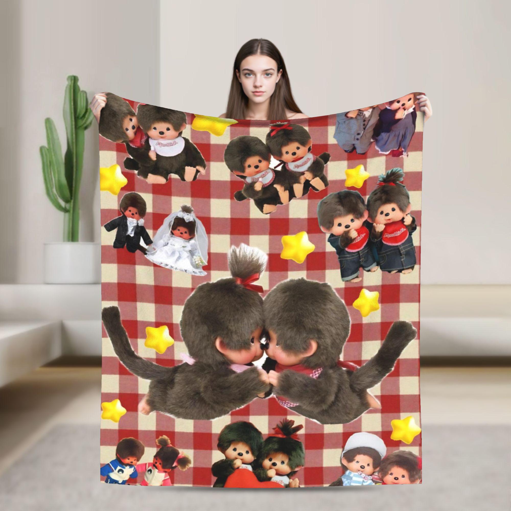

Kawaii Monchhichis Blanket Ultra Soft Throw Blankets for Bed 50x60 Inch Multiple Sizes Bedspreads 75cmx90cm