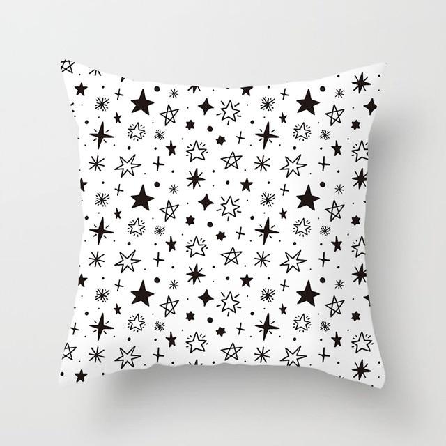 Geometric Cushion Cover Black And White Polyester Throw Pillow Case Striped Dotted Grid Triangular Geometric Art Cushion Cover Buy At A Low Prices On Joom E Commerce Platform