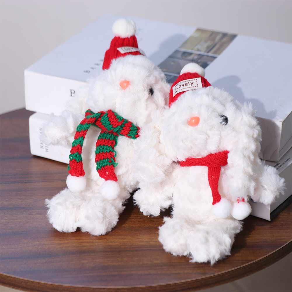 Cartoon Cartoon Plush Keychain Soft Plush Doll Key Ring Cute Christmas Rabbit Pendant  Girls