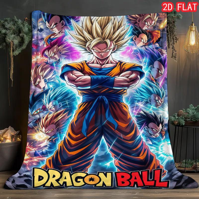 Dragon Ball Living Room Blanket Soft Cozy Flannel Blanket for Sofa Couch Home Daily Use THW
