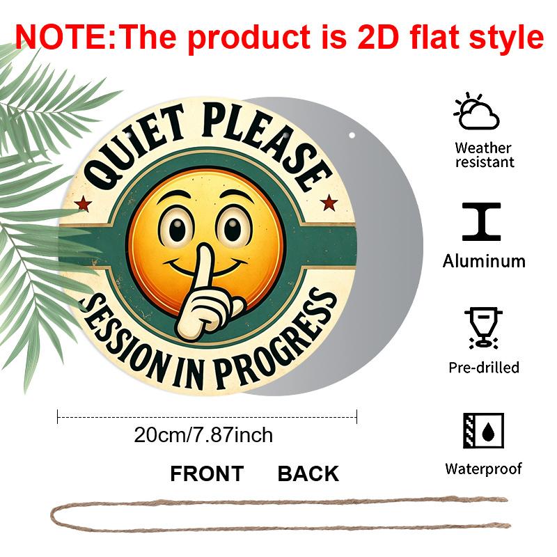2D Flat Aluminum Retro-style "Do Not Disturb" Themed Wall Decoration. Available in Various Sizes. Suitable for Libraries, Living Rooms, Cafes