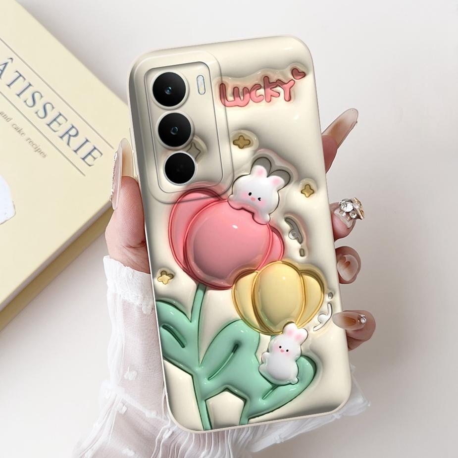 For Realme C71 4G Case RMX5303 Cute Rabbit Cartoon Cover Soft Silicone Case For Realme C75 C75X C 71 RealmeC71 RealmeC75 4G Bags