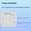 Double Layered Soft Hard Stylus Touch Pen Tips 2B HB Rubber Replacement Nibs Silicone Stylus Tip for Ipad Apple Pencil 1st 2nd