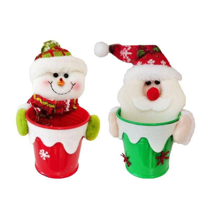 AEE2-Christmas Candy Jar Christmas Treats Jar Santa Candy Jar Snowman-Candy Sugar Jar Christmas Candy Canister