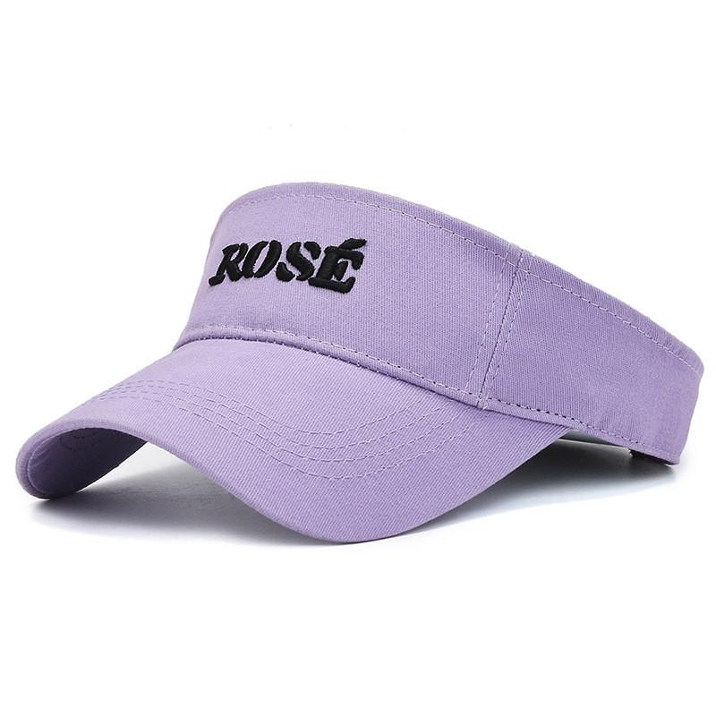 Letter Summer Rose Embroidery Baseball Cap Sporty Visor Cap Sun Gift Protection