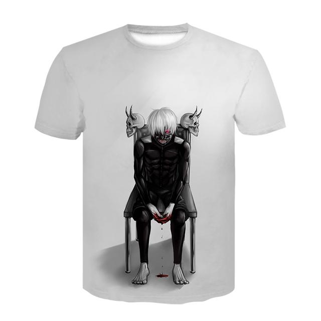 Anime tričko pro děti Hip Hop Tokyo Ghoul Styl 3D tisku Móda Trička s krátkým rukávem Letní topy Dětské triko Oblečení Streetwear