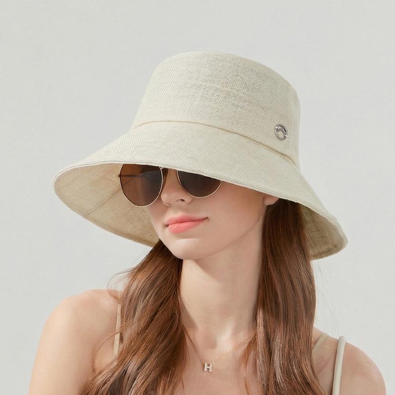 New Women Bucket Hat Panamanian Four Seasons Big Brim Fisherman Hat Sun Visor Light Breathable Sun Protection Cap