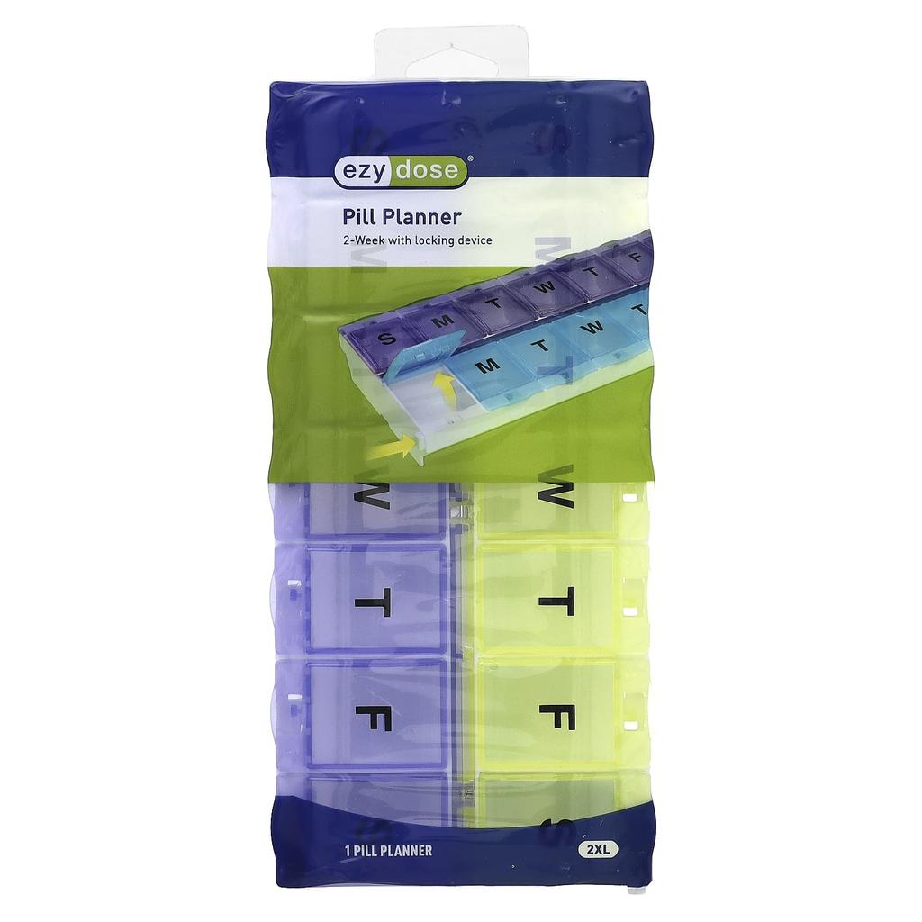 2-Week Use (with Lock) Pill Planner, 2Xl, 1 Count