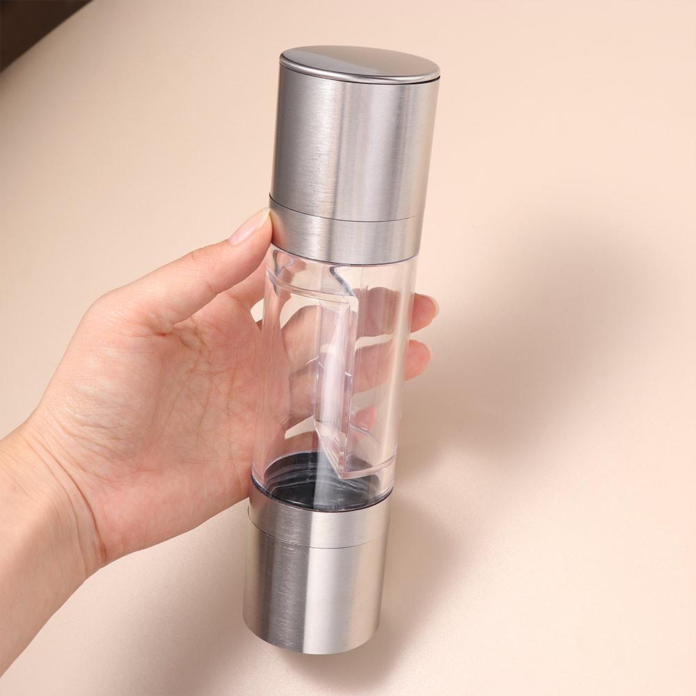 Refillable Sea Salt Spice Mill Double-head Pepper Mills Portable Manual Pepper Grinder  Coffee