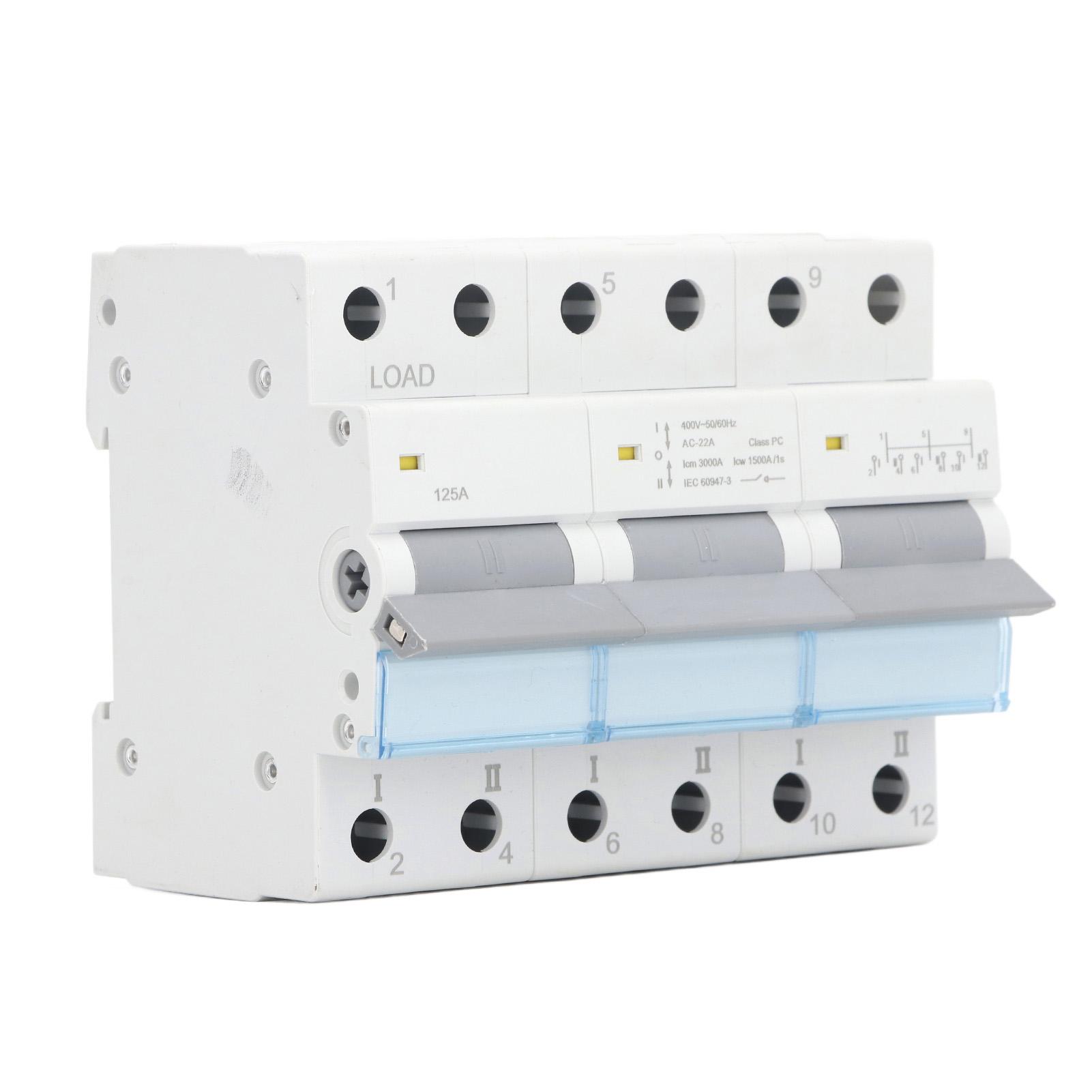 

Вимикач постійного струму Ізолятор Сонячна панель PV Масив Автоматичний вимикач DIN 3P 125A 400V Подвійна ізоляція живлення