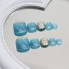 French cat's eye wearing nail removable toenail piece manicure piece toenail nail patch glitter nail piece 24 pieces
