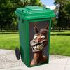 1pc Horse Pattern Trash Bin Sticker PVC Waterproof Adhesive Decal for Garbage Can Durable Wall Sticker Home Kitchen Decor Craft