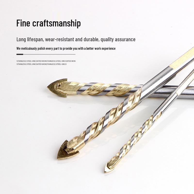 Super Hard Multifuntion Tile & Concrete Drill Bit Set with Magnetic Alloy & Triangle Tip for Glass.